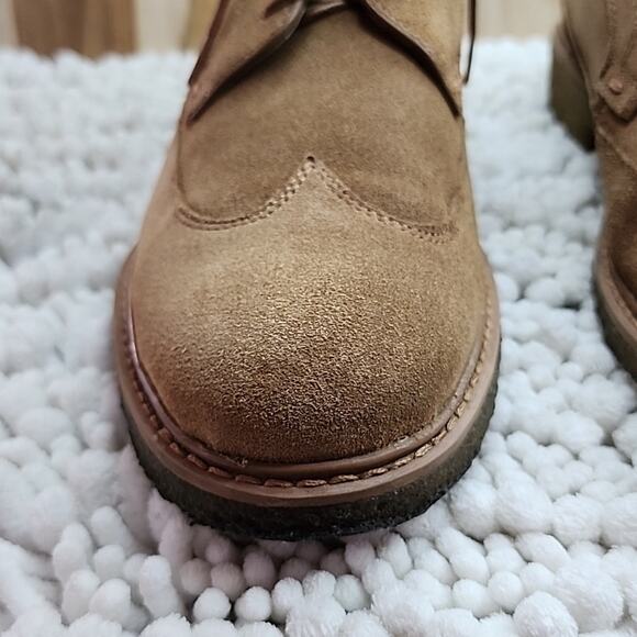 BLACK BROWN 1826 BOONE SUEDE OXFORDS WINGTIP MENS SIZE 8.5 NICE ELEGANT SHOES - Picture 4 of 16